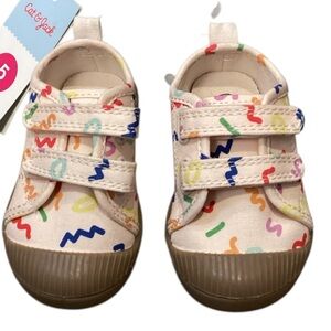 Cat‎ & Jack Toddler Parker Sneakers Unisex Size 5 NEW Squiggly Print Easy On Off